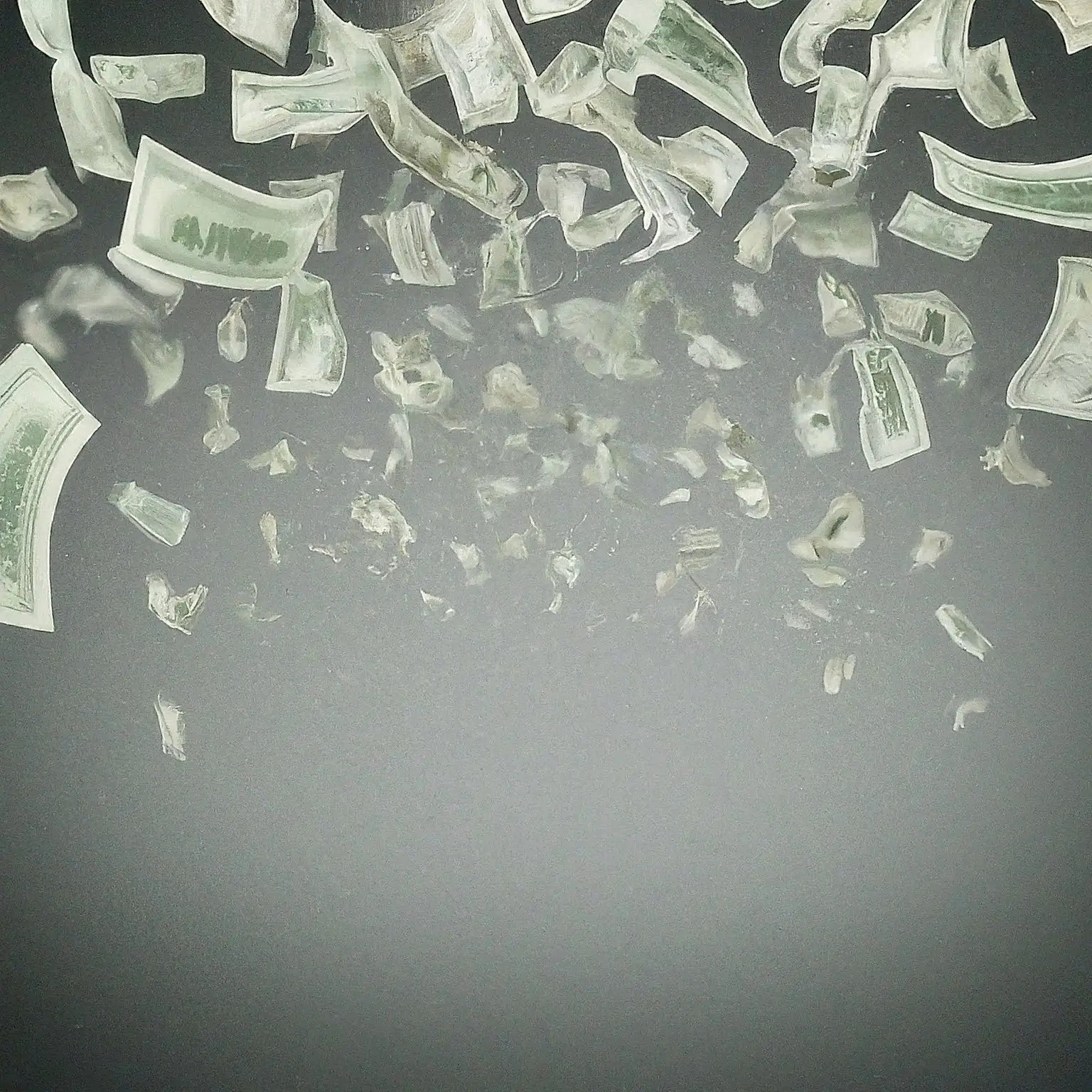 Money floating away